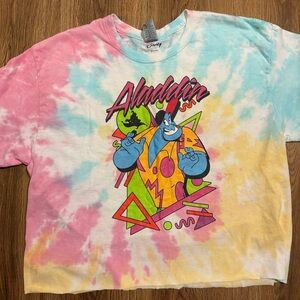 Disney Aladdin Retro Genie Womens Tie-Dye T-Shirt